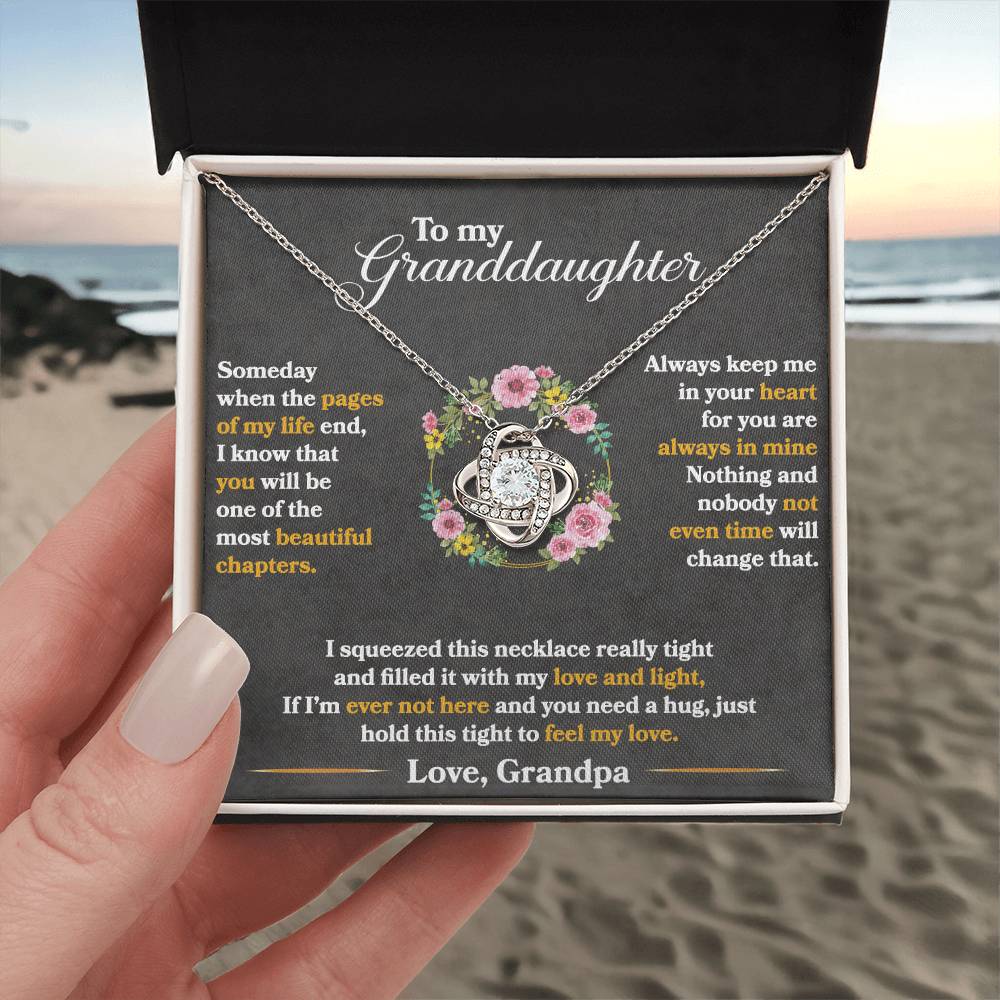 To My Granddaughter, Hold This Tight To Feel My Love