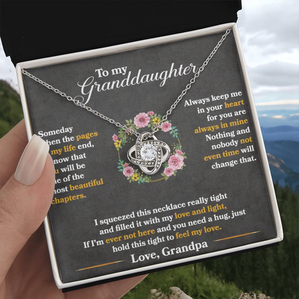 To My Granddaughter, Hold This Tight To Feel My Love